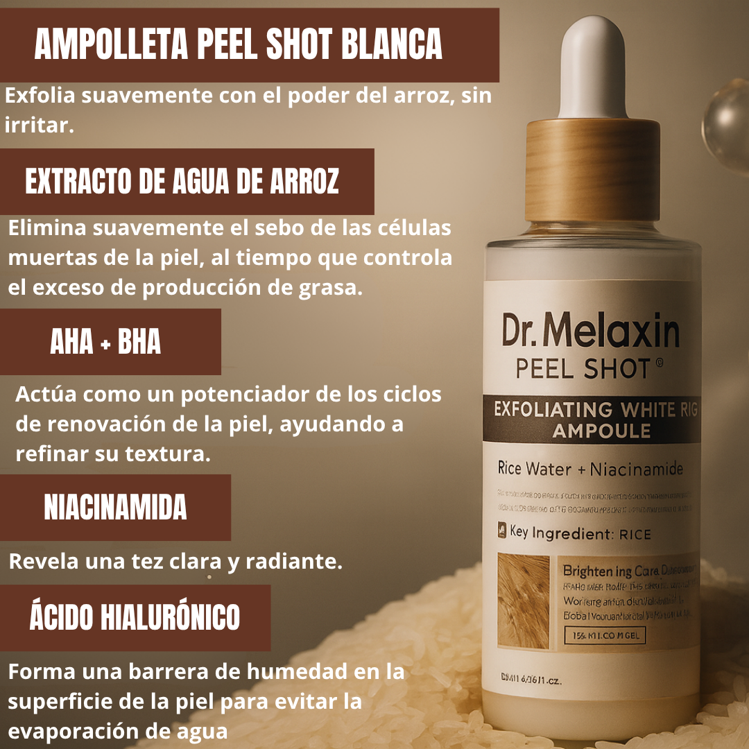Dr. Melaxin Peel Shot™ - Exfoliante de Arroz
